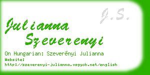 julianna szeverenyi business card