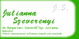 julianna szeverenyi business card